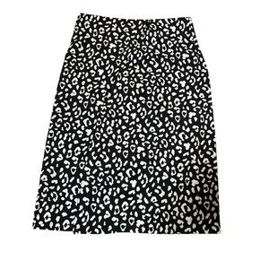 Shein- Black and White Animal Print Skirt